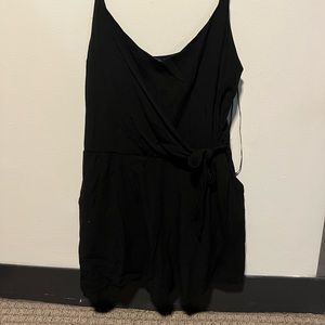 Black romper with tie